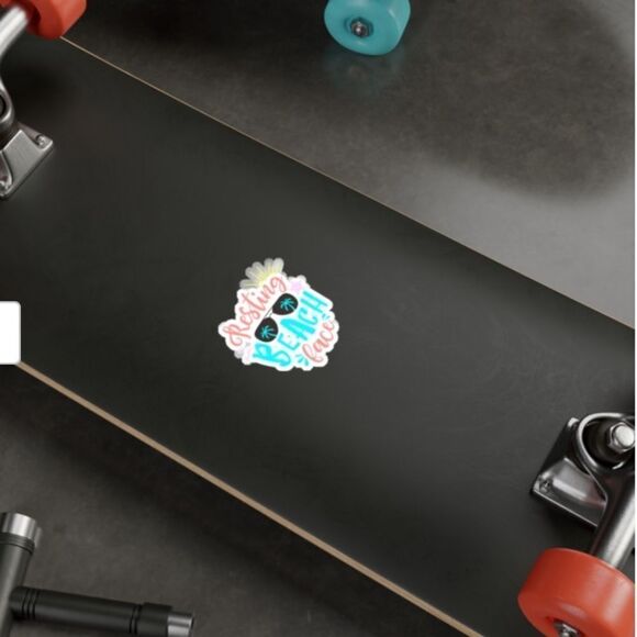 Resting Beach Face Kiss-Cut Vinyl Sticker - Picture 5 of 7